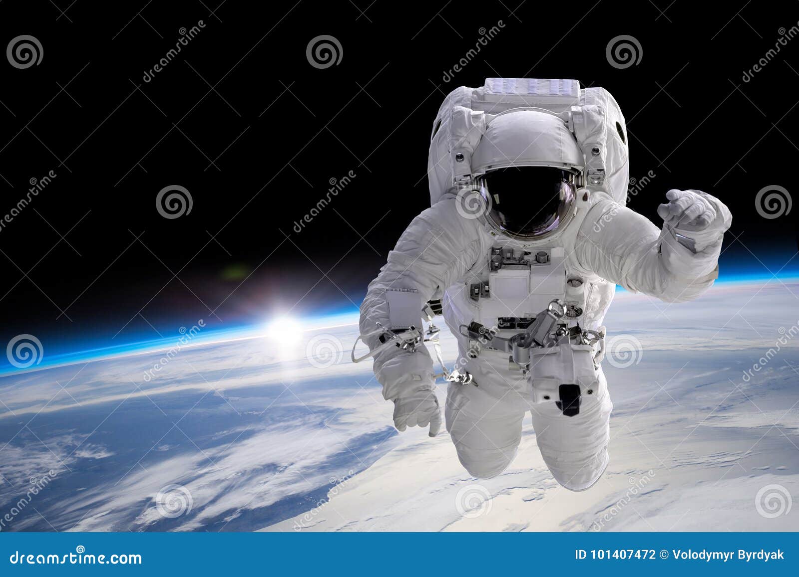 astronaut at spacewalk