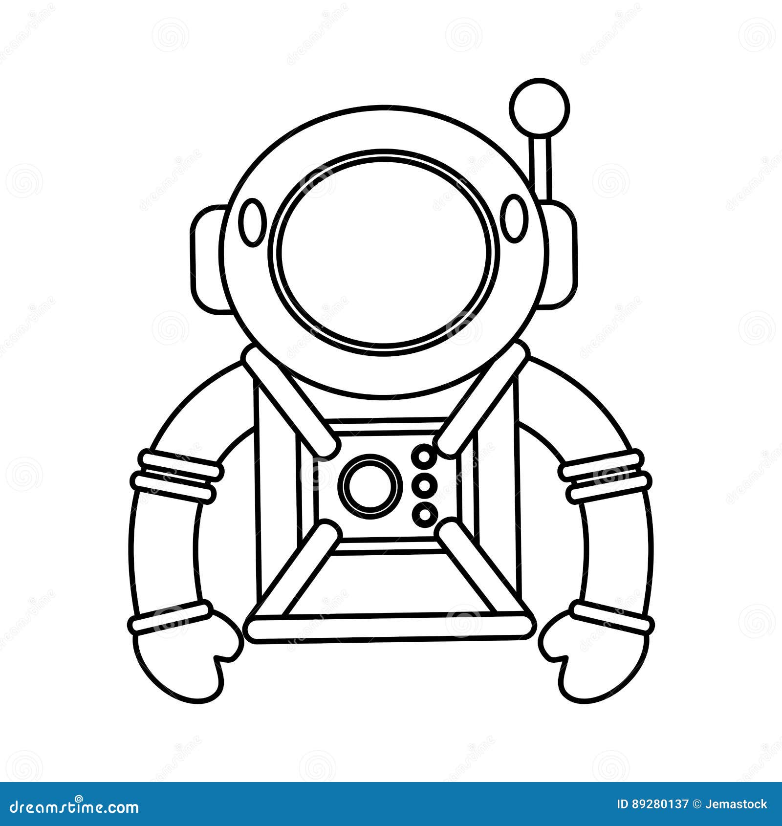 Download Astronaut Suit Helmet Space Outline Stock Illustration - Illustration of cosmos, adventure: 89280137
