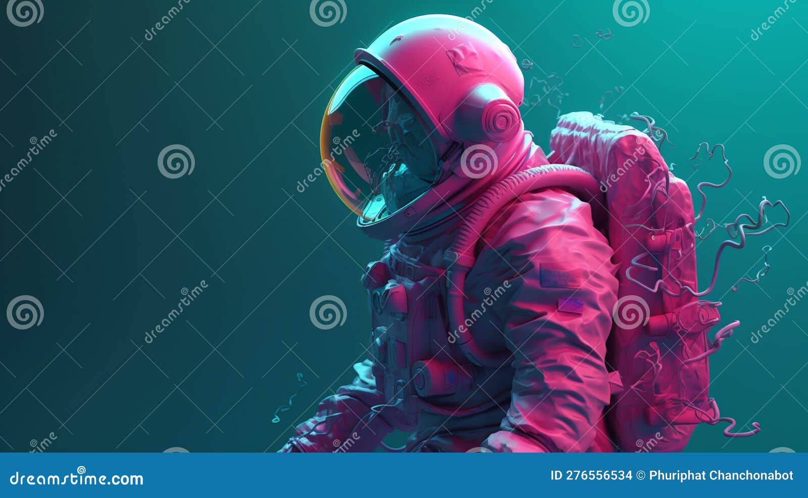 Astronaut in Trending Color Palette with Generative AI Stock ...