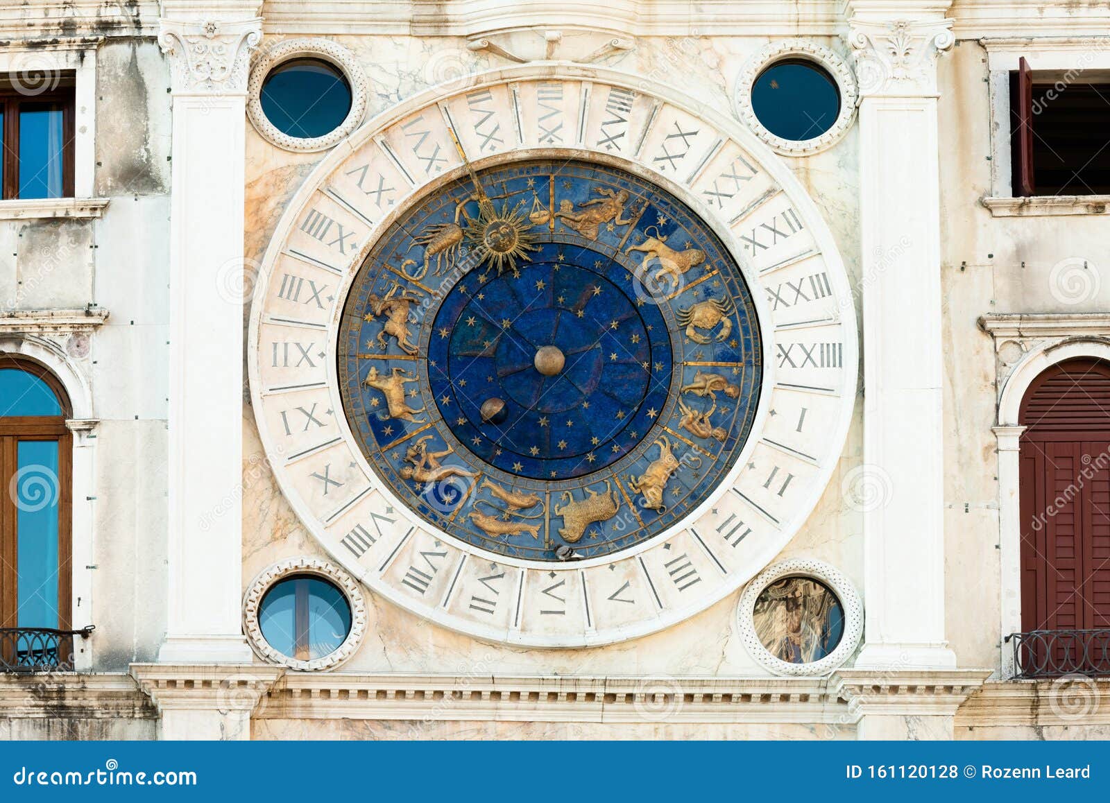 The Astronomical Clock of San Marco, Venice Stock Photo - Image of