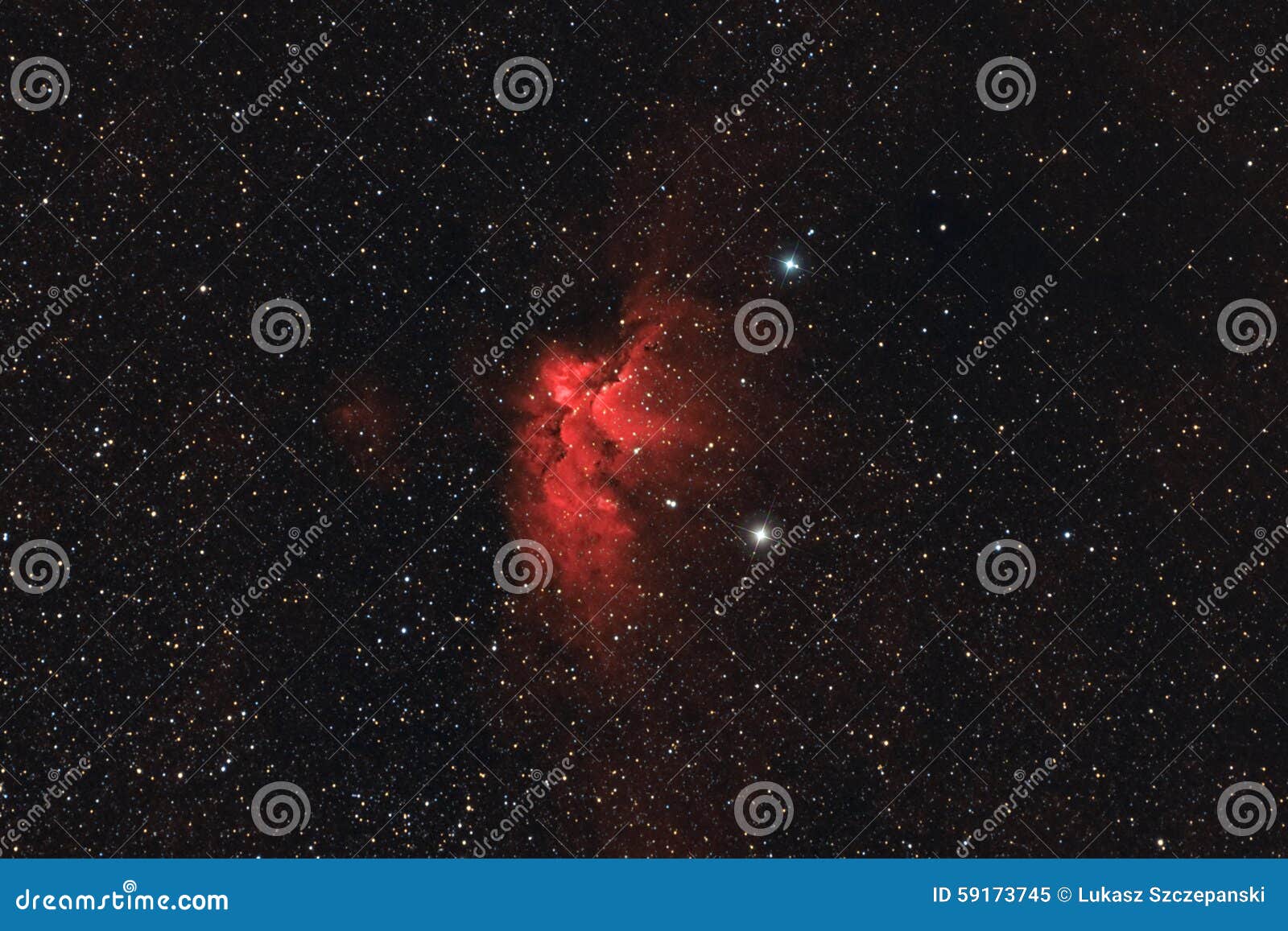 astrophotography: wizzard nebula in cepheus constellation