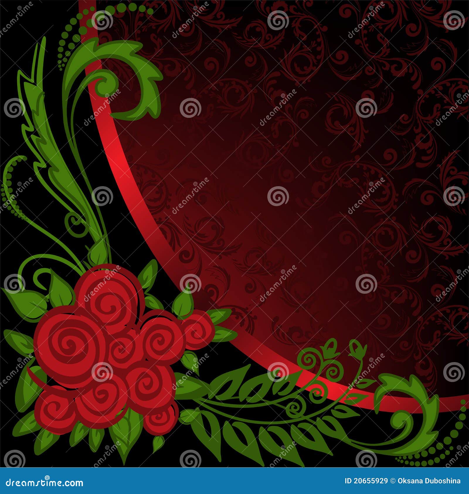 asymmetrical black and red background
