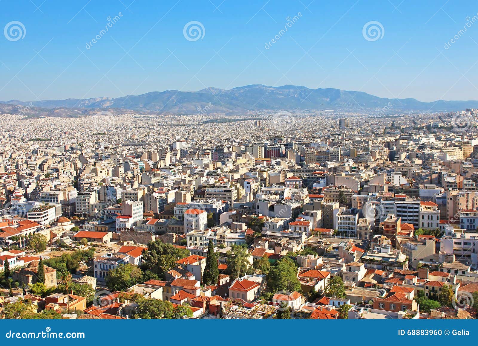 Beautiful panorama of Athens, Greece