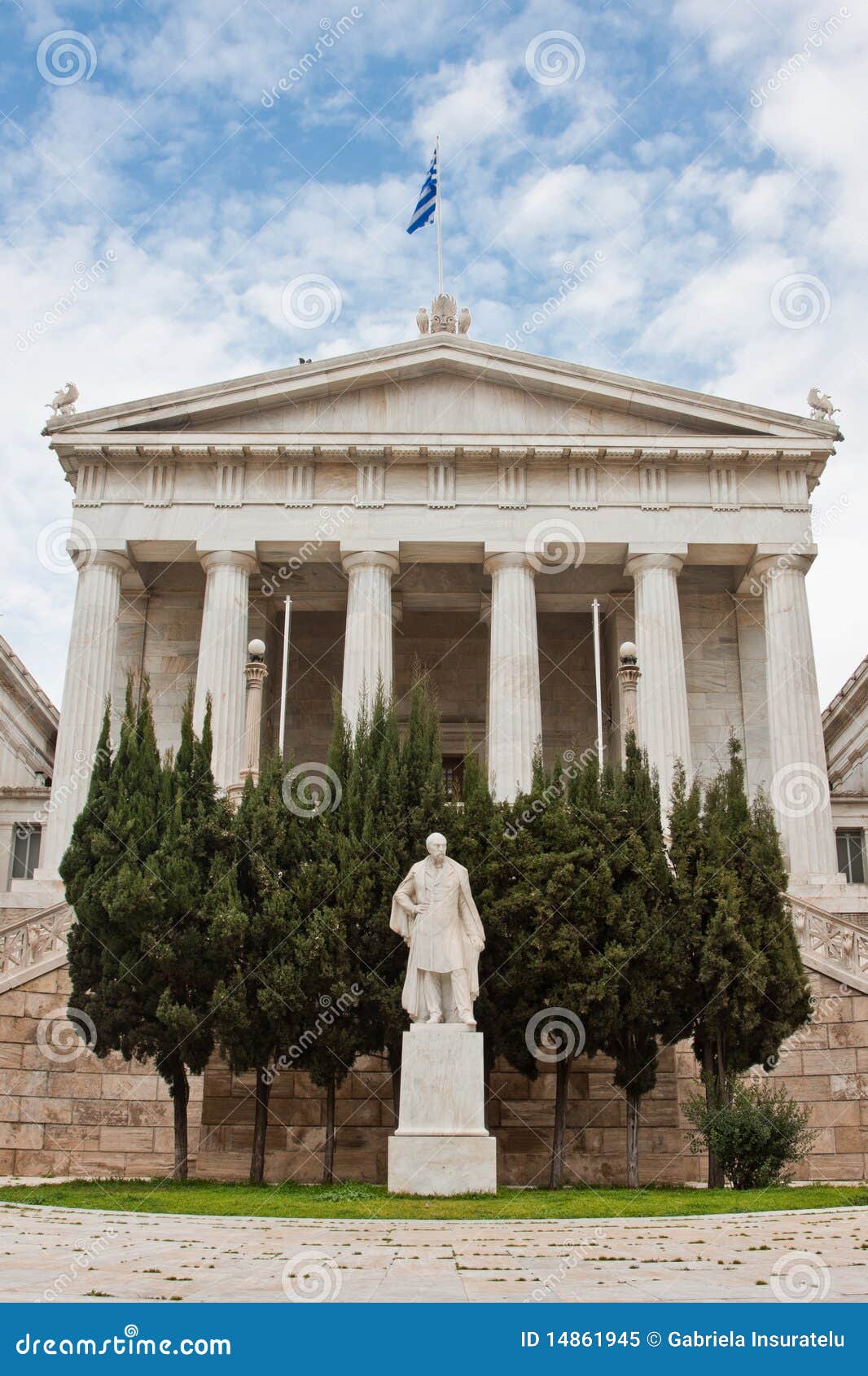 Athens National Library stock image. Image of historic 14861945