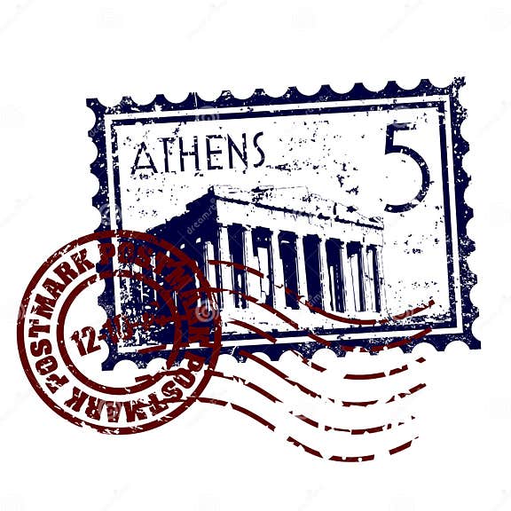 Athens Stamp or Postmark Style Grunge Stock Vector - Illustration of ...