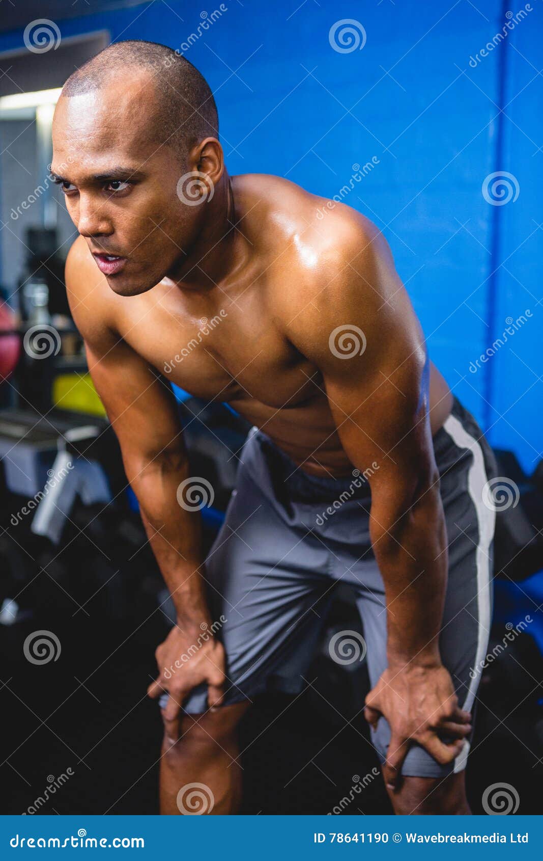 Athlete Bending with Hands on Knee Stock Photo Image of improvement