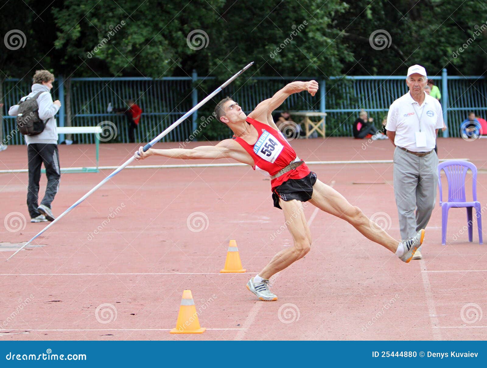 Athlete Compete in Javelin Competition Editorial Image Image of body