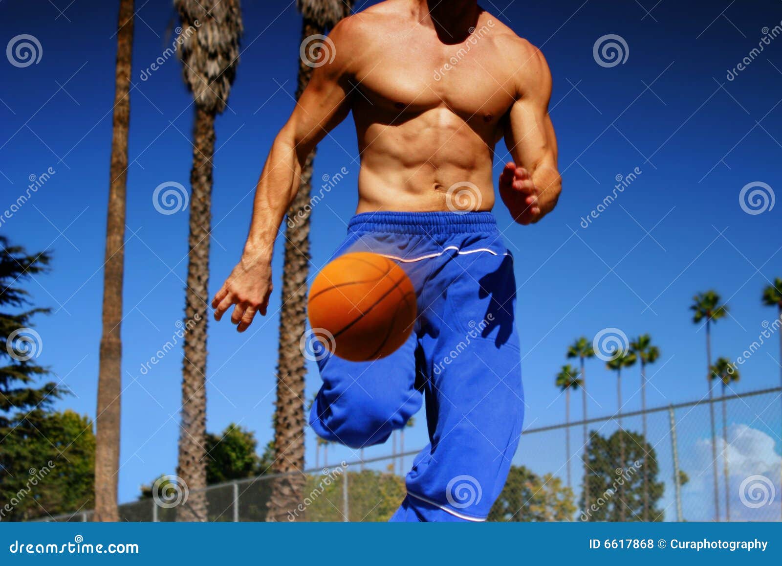 Athlete Dribbling Basketball Stock Photo Image of ripped, athlete