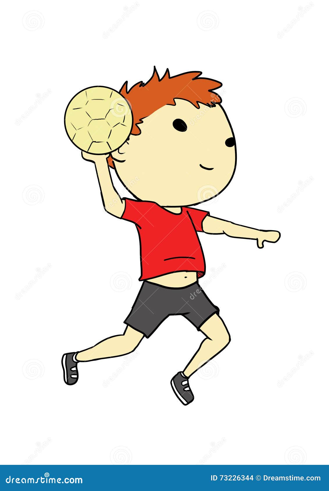 Handball Player Cartoon Vector 70536405