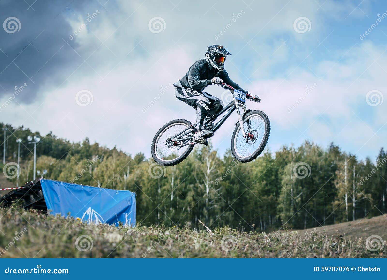 flying mountain bike