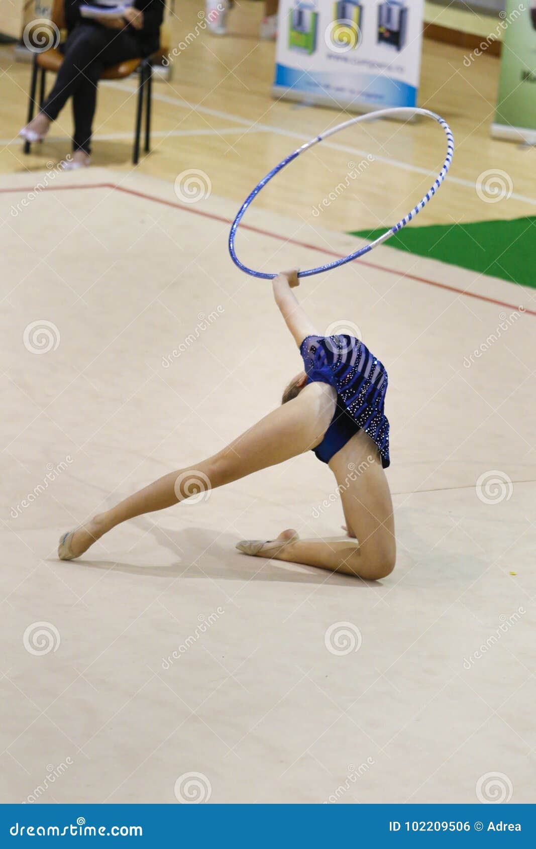 Athlete Performing Her Hoop Routine Editorial Photo Image Of Audience Hoop 102209506 