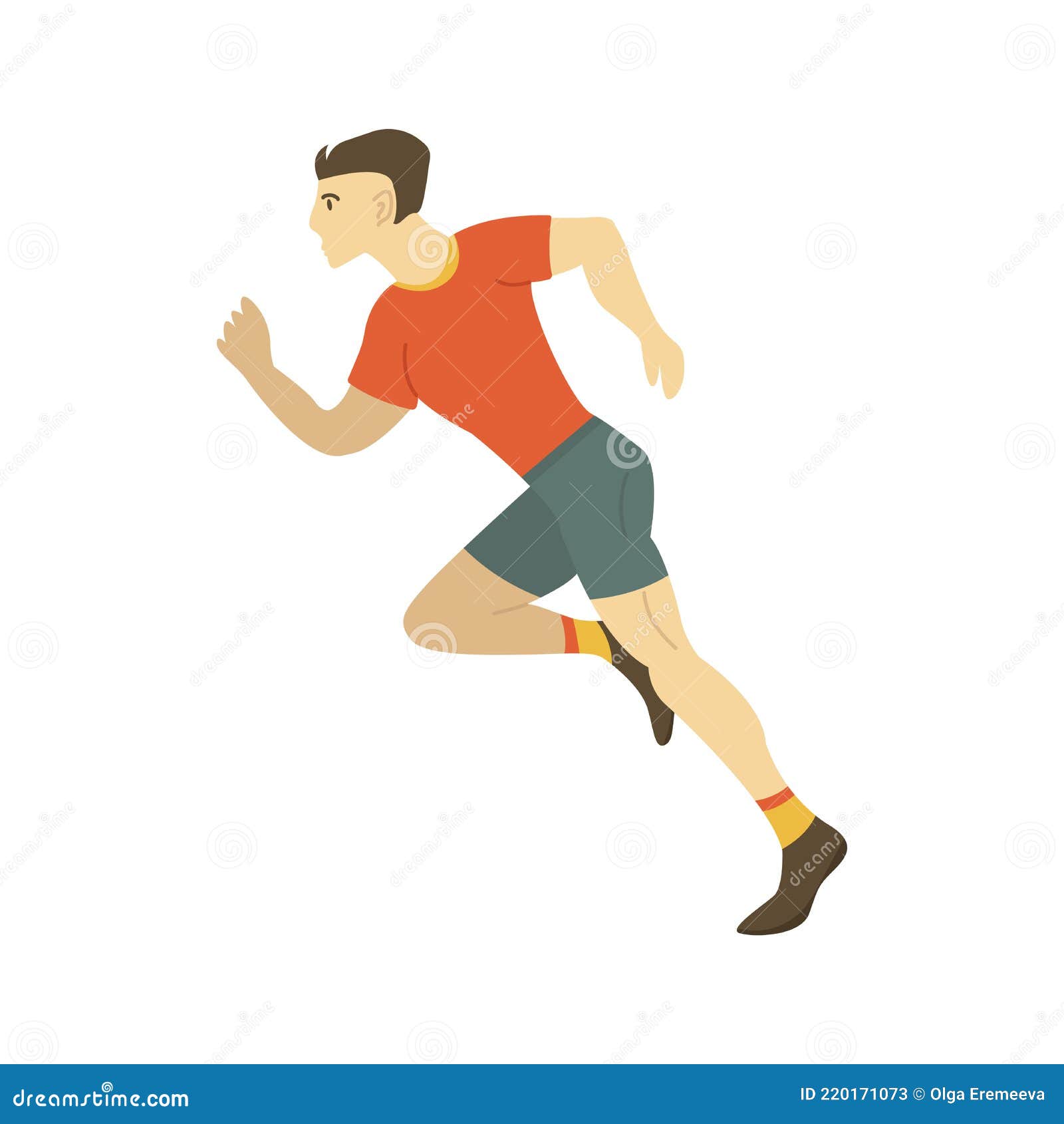 Athlete Participates in a Competition. Cartoon Vector Stock Vector -  Illustration of isolated, cartoon: 220171073