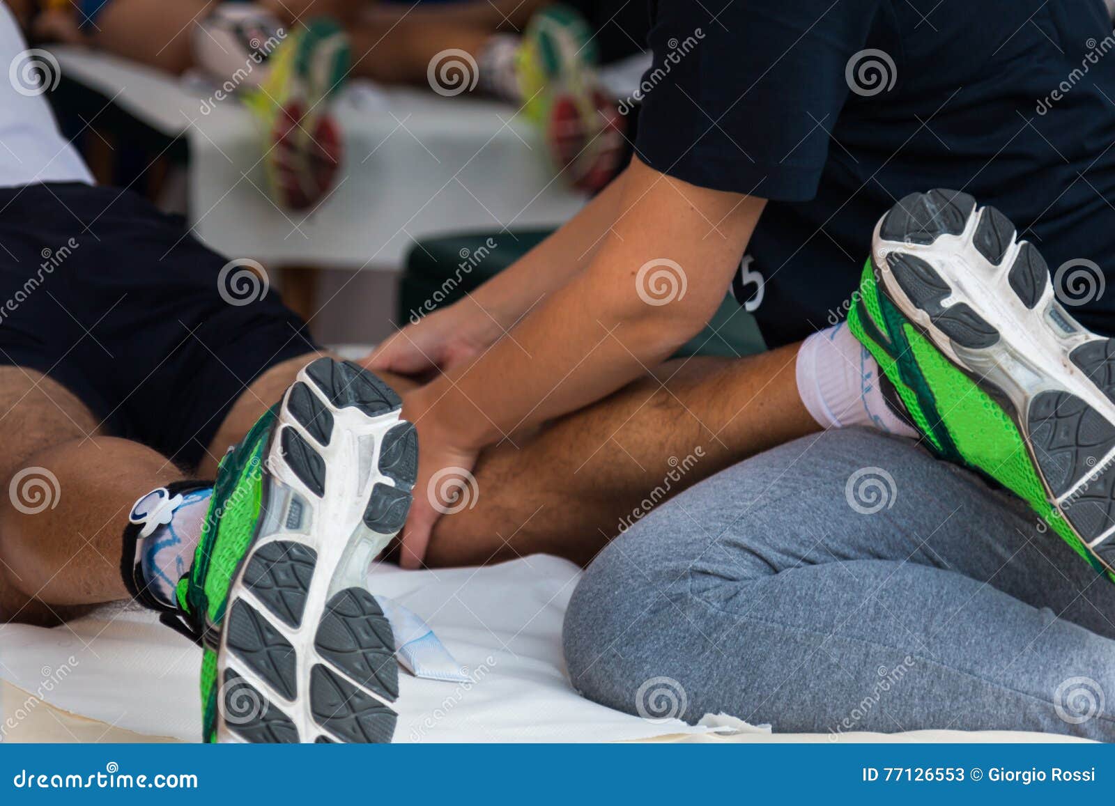 Athlete S Muscles Massage After Sport Workout Stock Image Image Of Pain Performance 77126553