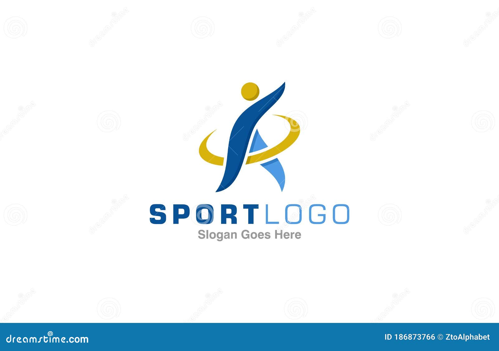 Athlete Sport Logo Designs Template Stock Vector Illustration of