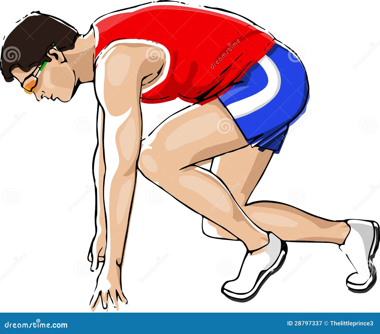 athlete sprinting