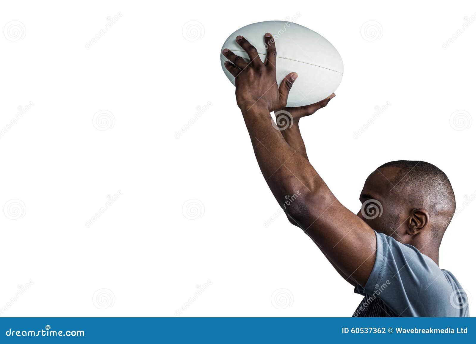 Athlete Throwing Rugby Ball Stock Photo Image of sport, male 60537362