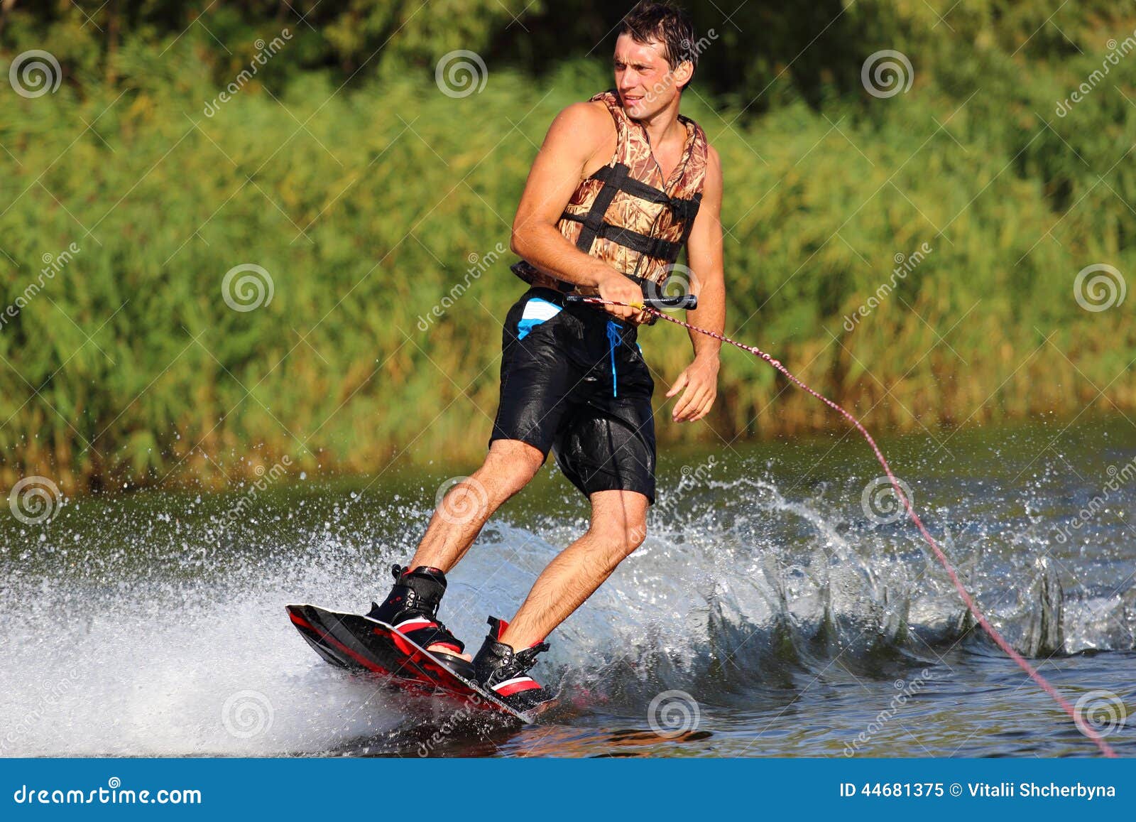 Athlete on the wakeboard stock image. Image of athlete 44681375