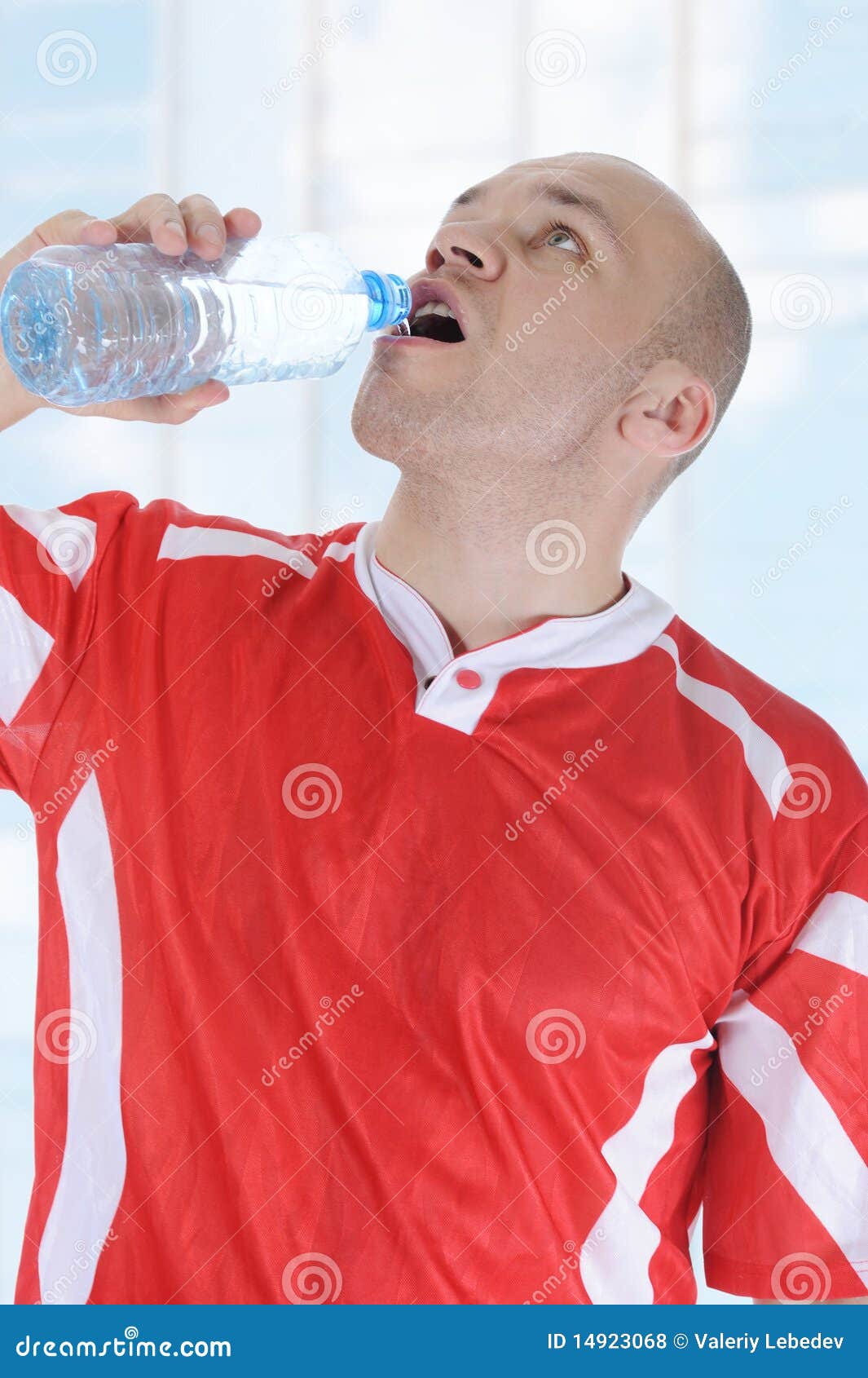 Athletes Drinking Water from a Bottle. Stock Photo Image of leisure