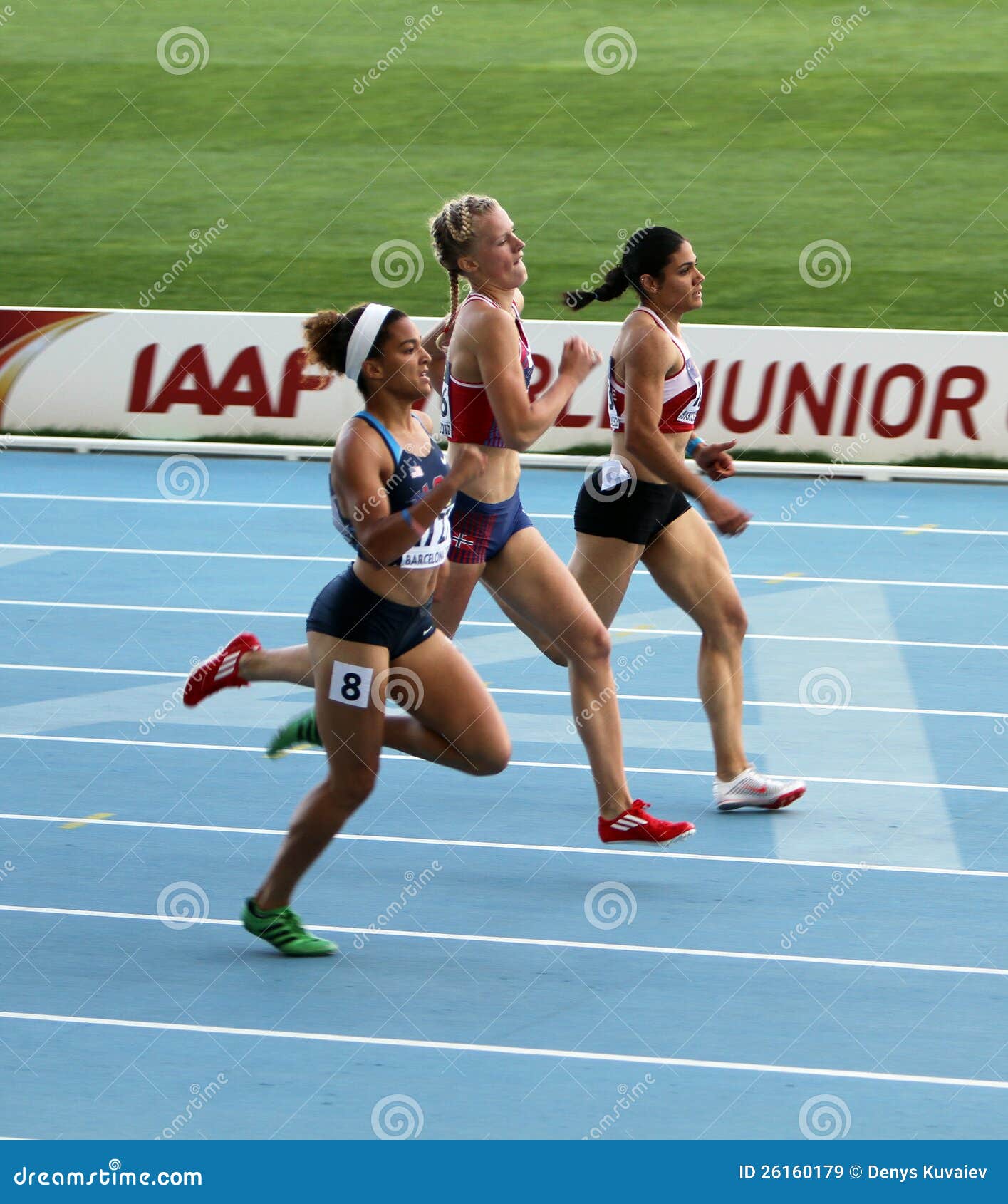 Athletes on the Finish of 400 Meters Race Editorial Stock Image Image of hurdles, fast 26160179