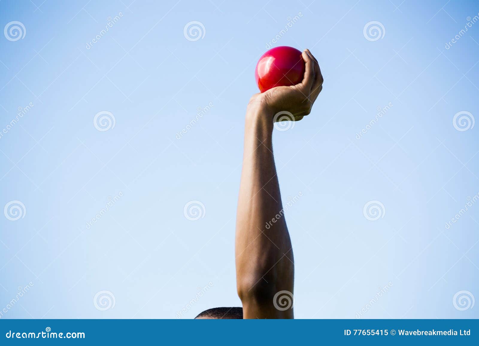 Athletes Hand Performing Shot Put Stock Image Image of young, sphere