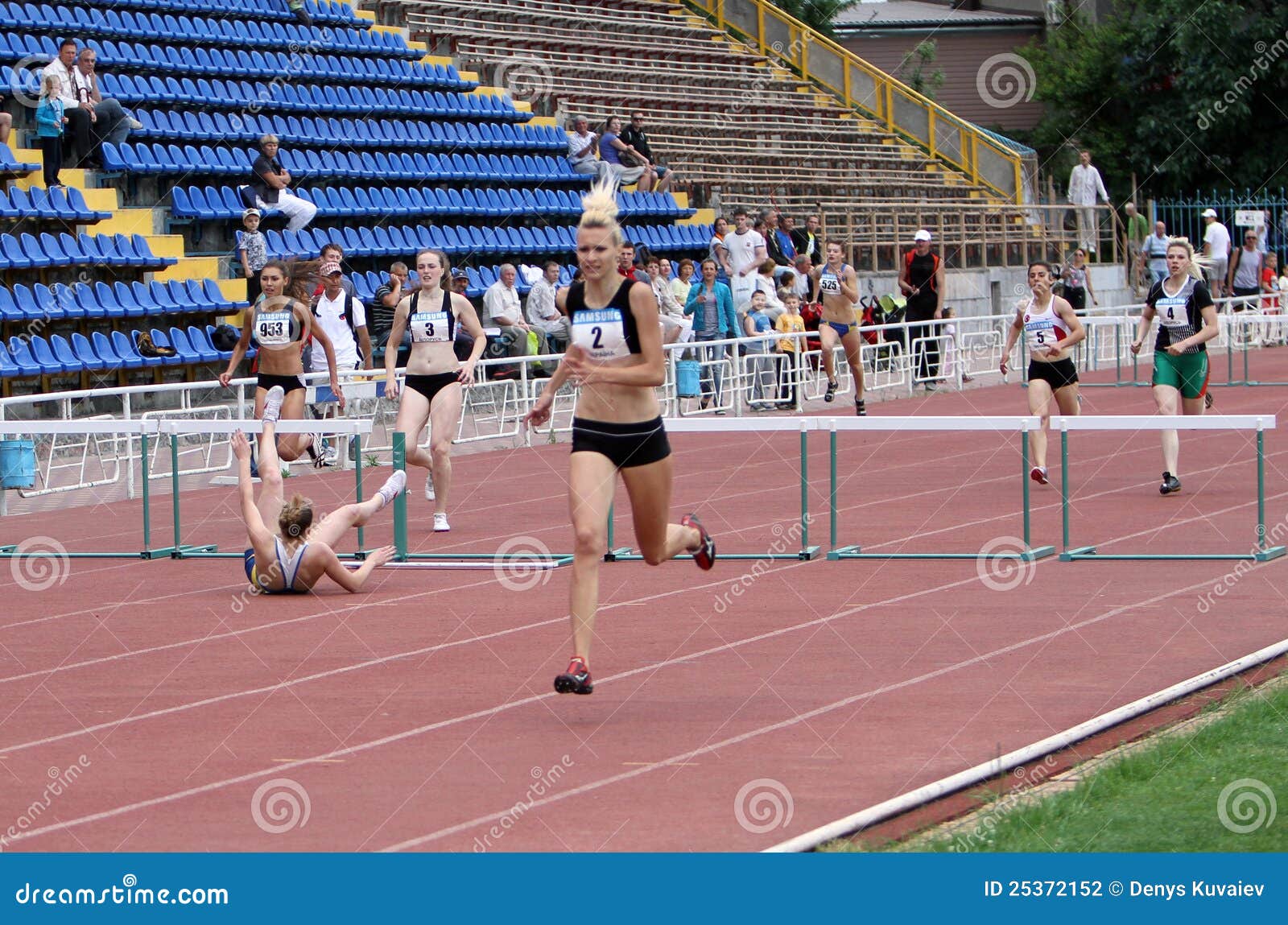 Athletes on the International Athletic Meet Editorial Photography