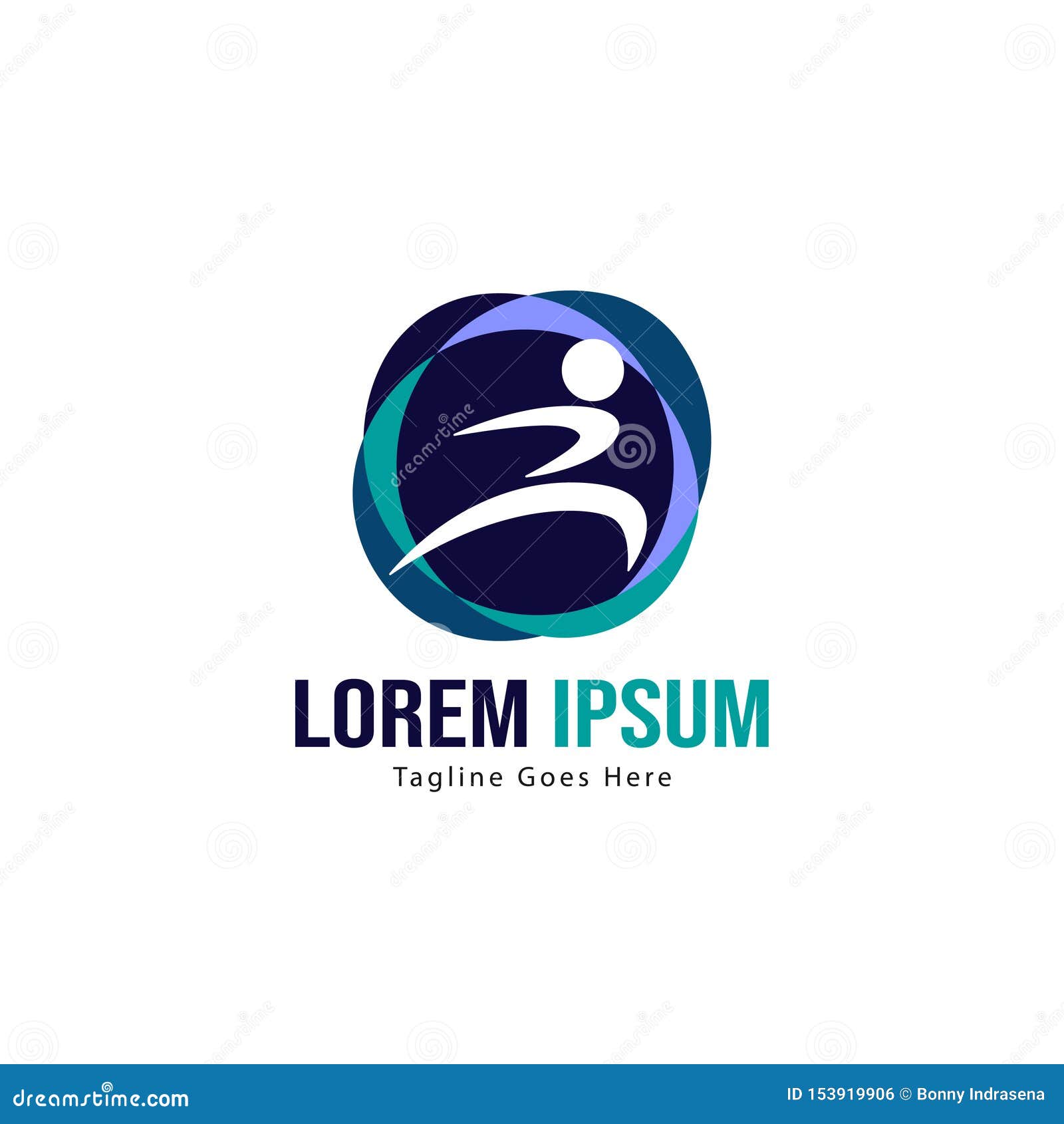 Athletic Logo Template Design. Minimalist Athletic Logo with Modern