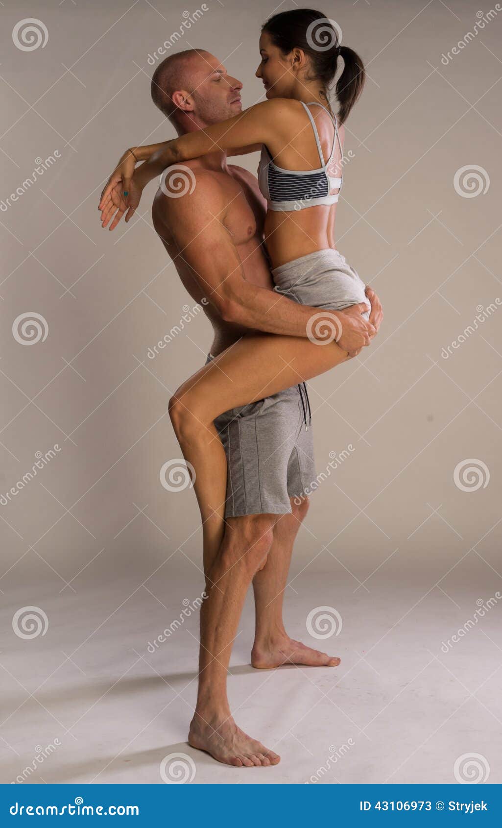 athletic physical romantic couple
