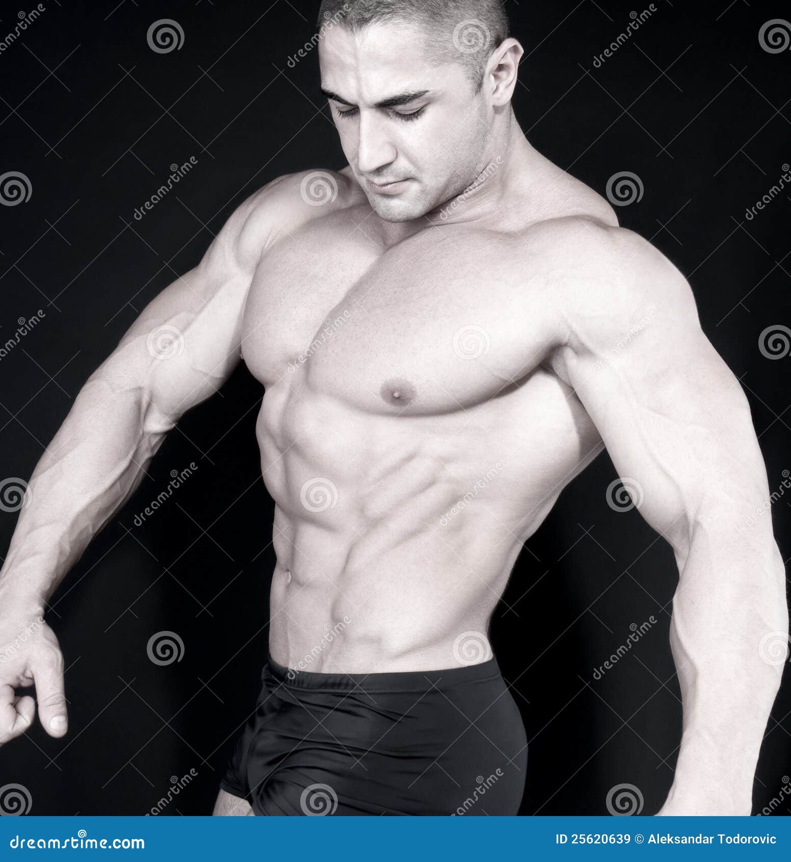 Athletic Attractive Male Body Builder Stock Image Image of muscular