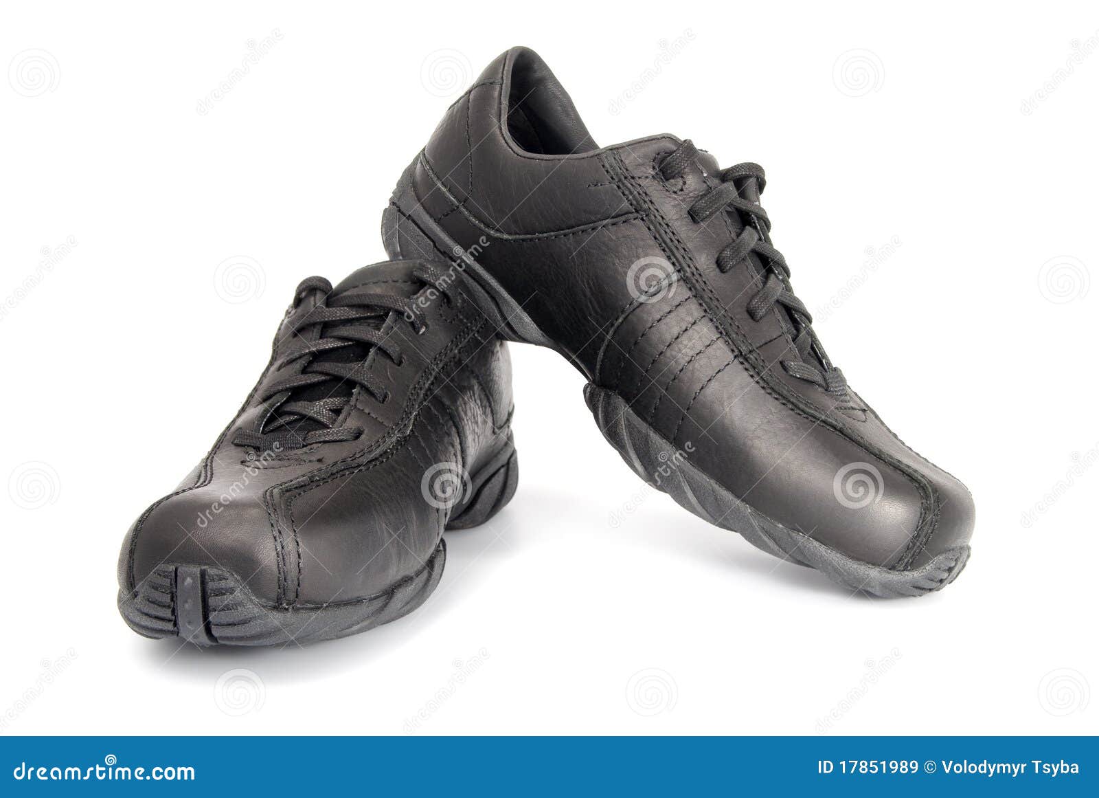 Athletic Shoes on White Background Stock Image - Image of active, black ...