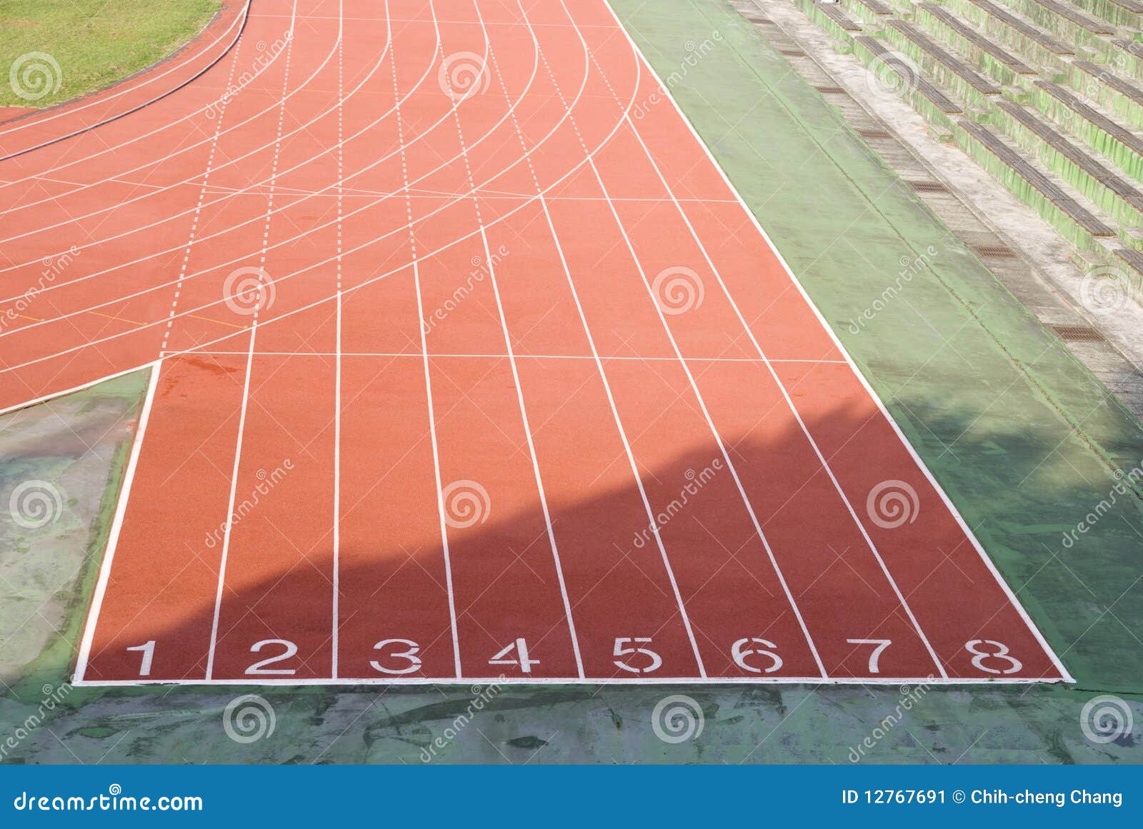 Athletic Track And Field Markings RoyaltyFree Stock Photography