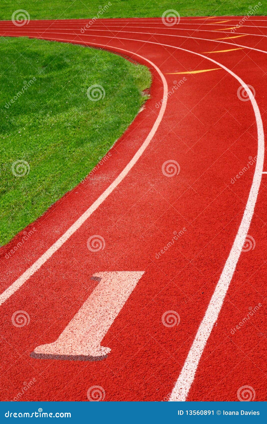 Athletic Track And Field Markings RoyaltyFree Stock Photography