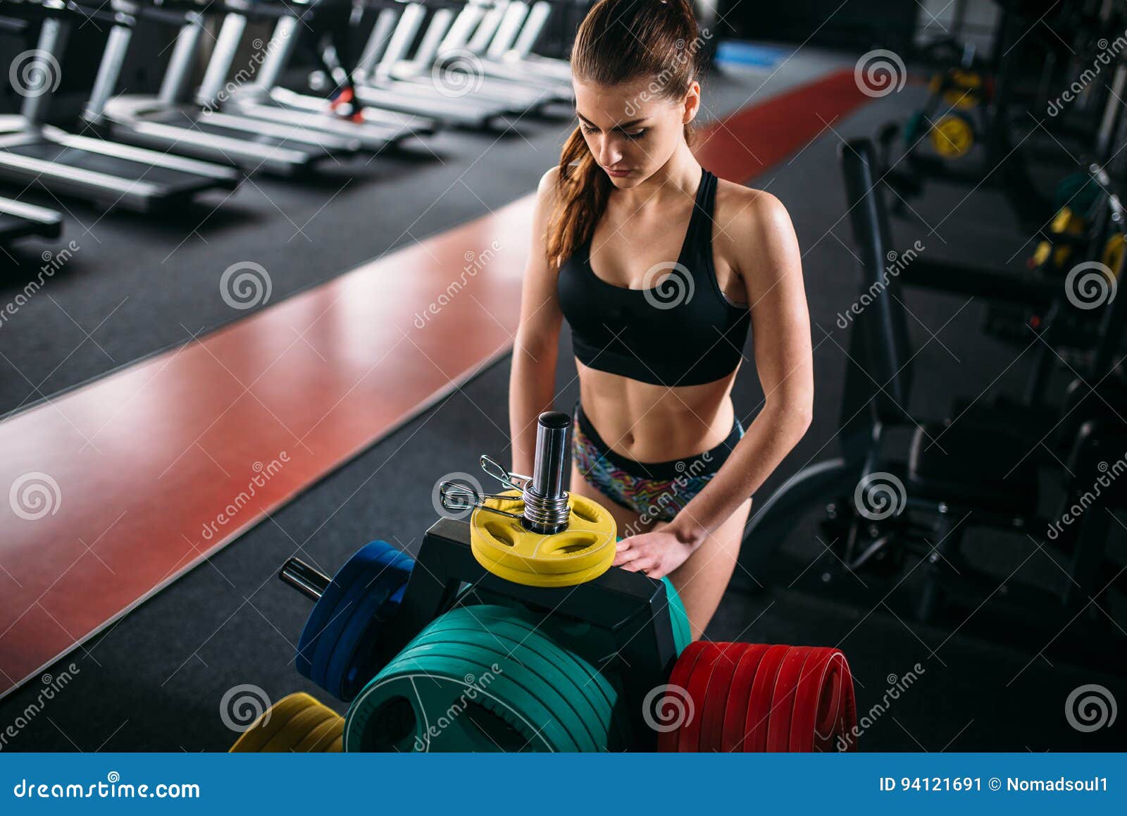Athletic Woman in Sportswear, Sport Gym Stock Image - Image of fitness ...