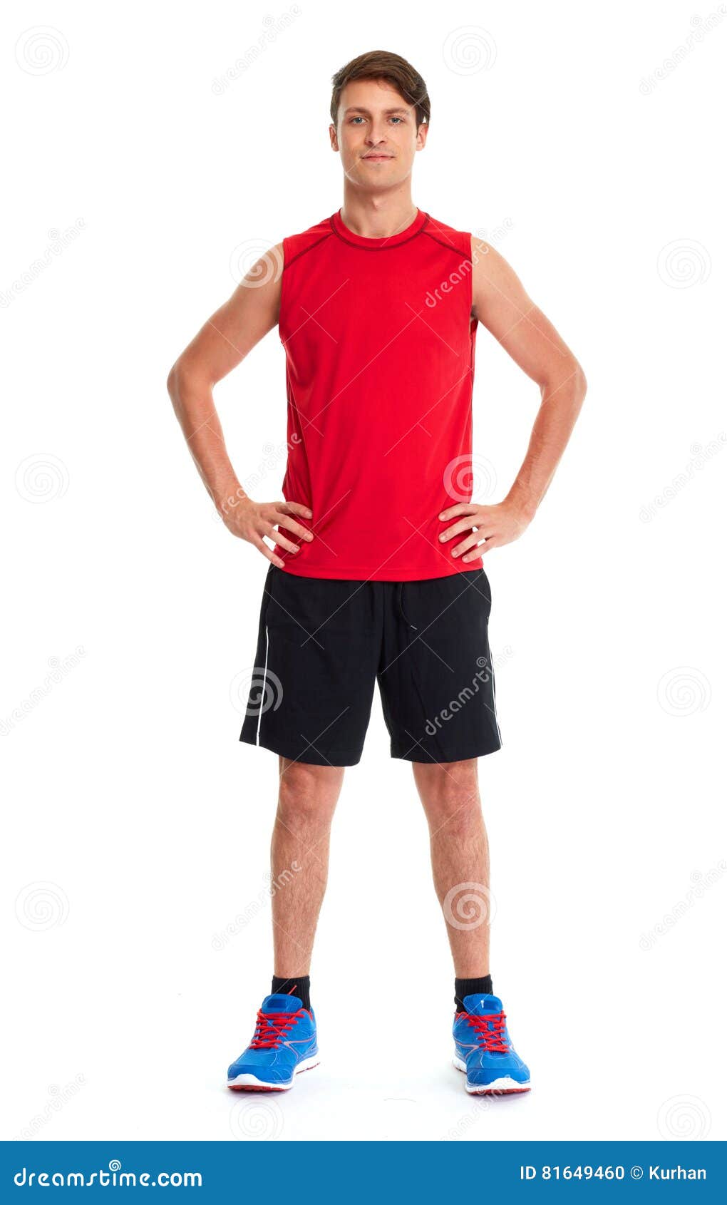 Athletic young man stock photo. Image of isolated, happy - 81649460