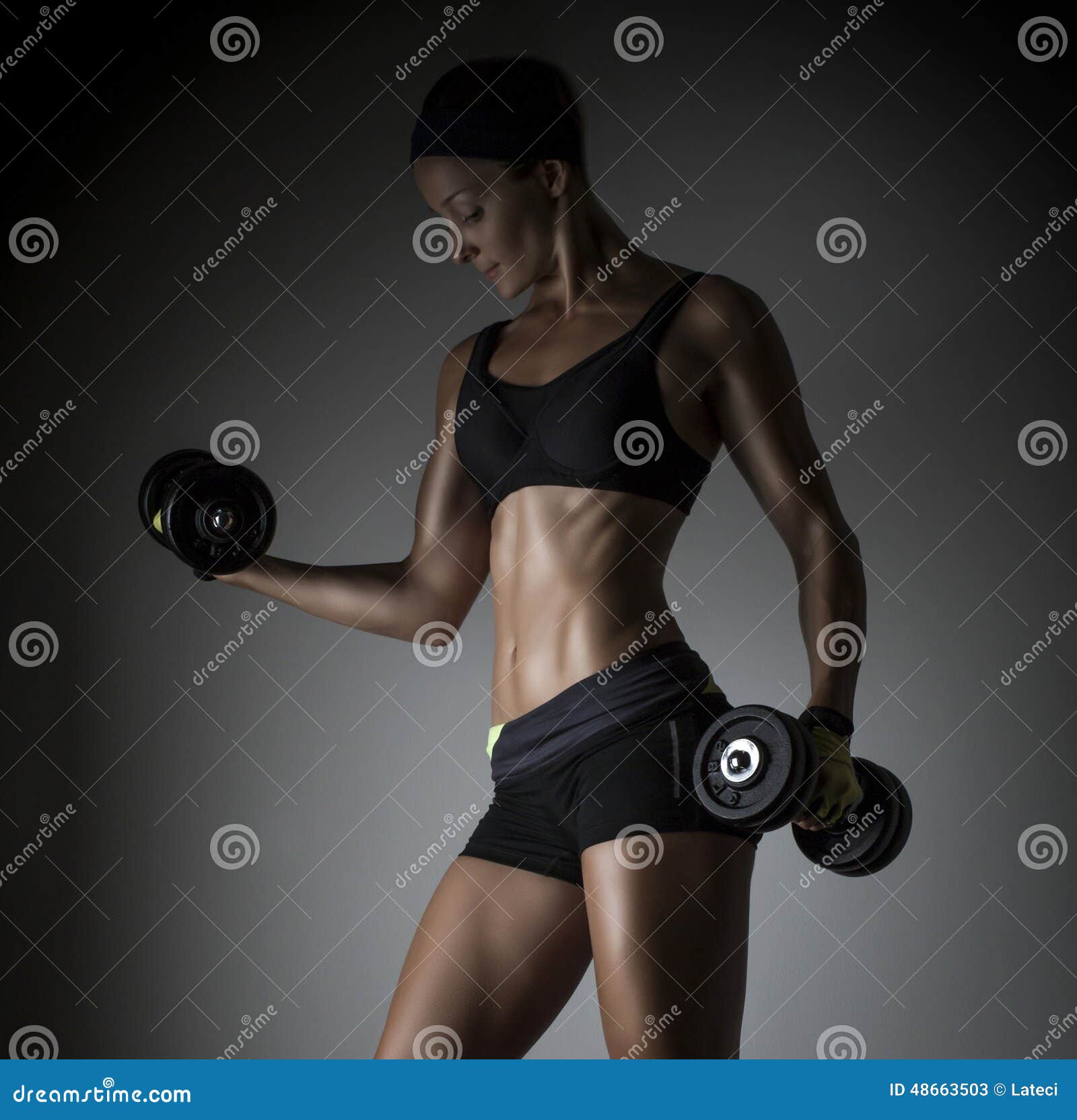 athletic young woman doing a fitness workout