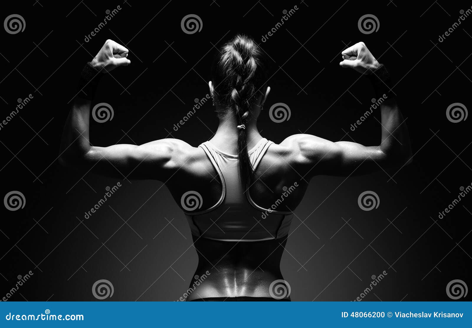 Athletic Young Woman Showing Muscles of the Back Stock Photo - Image of  lifestyle, beautiful: 47356366