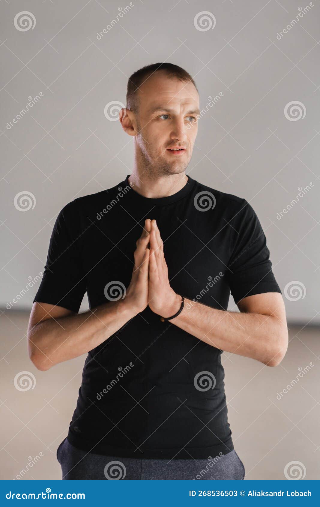 An Athletically Built Man Does Yoga in the Gym on a Mat Stock Image Image of classes, healthy
