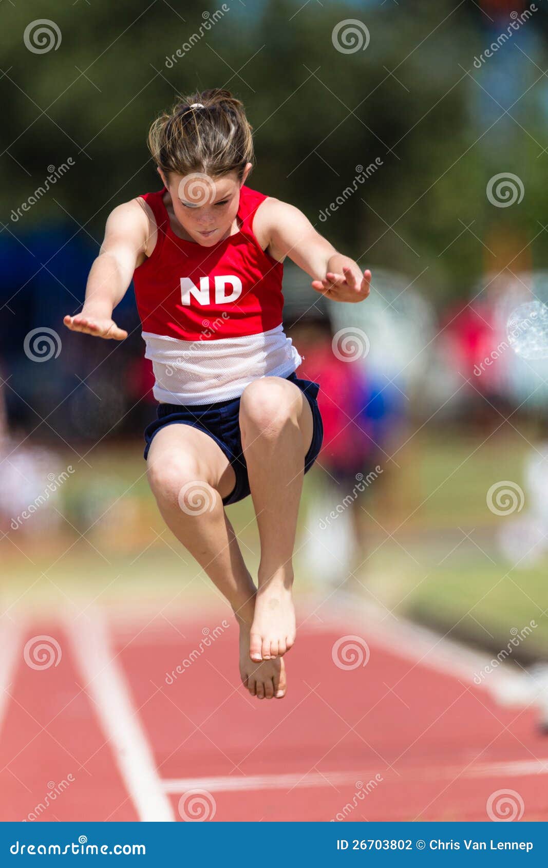 Athletics Long Jump Sand Pit With Marks RoyaltyFree Stock Photo