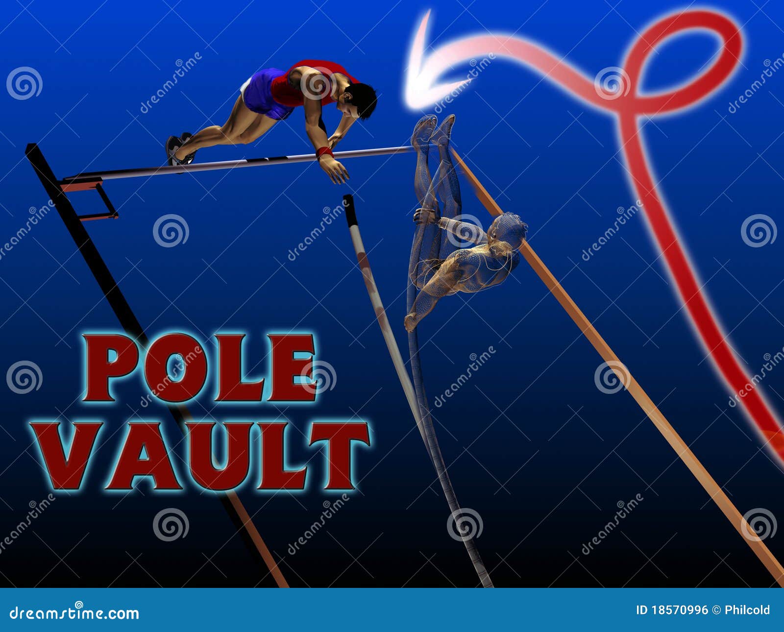 Athletics Pole Vault Stock Photo 18570996