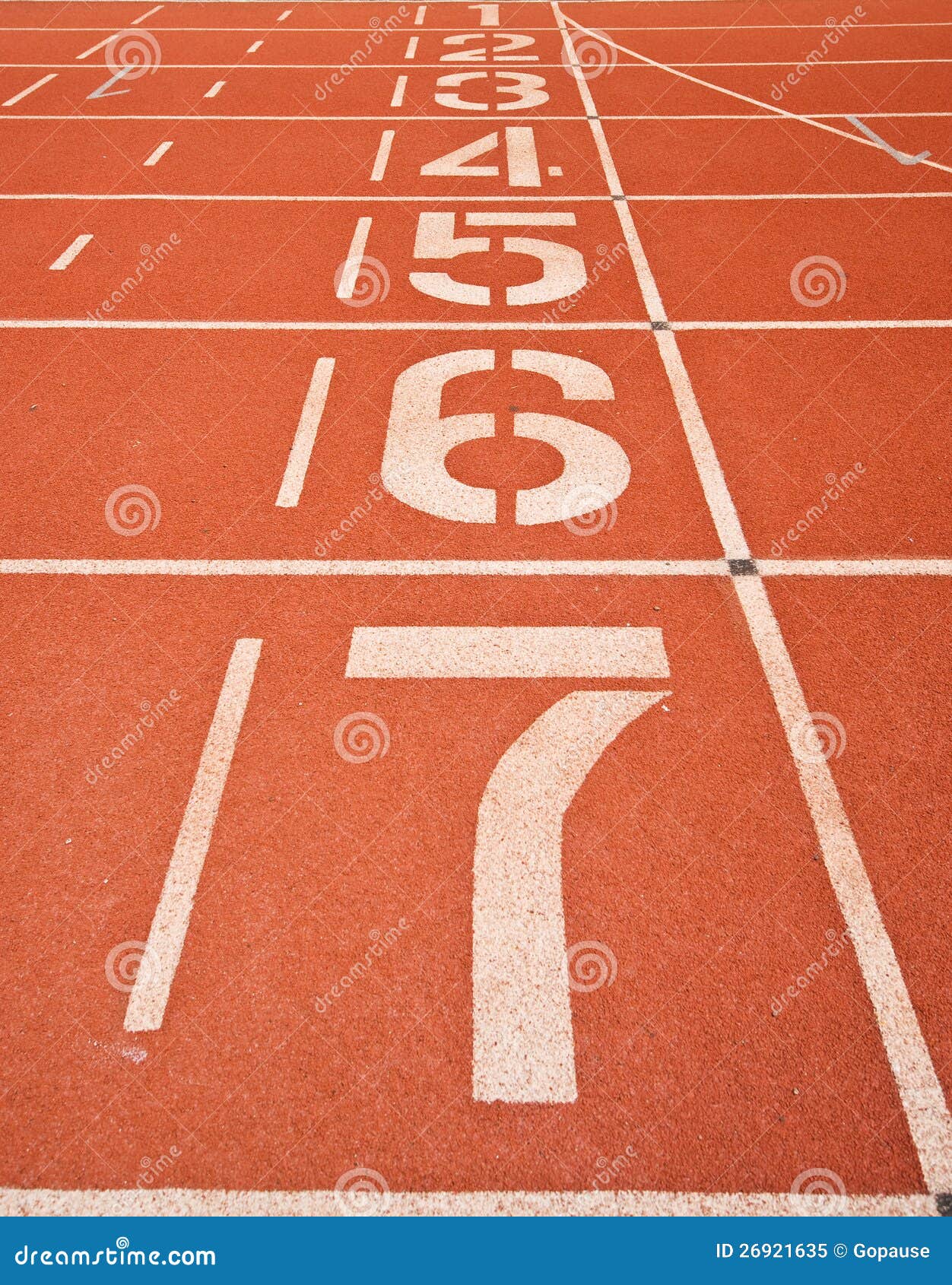 Athletics Track Lane Numbers Stock Image Image of sprint, athletic 26921635