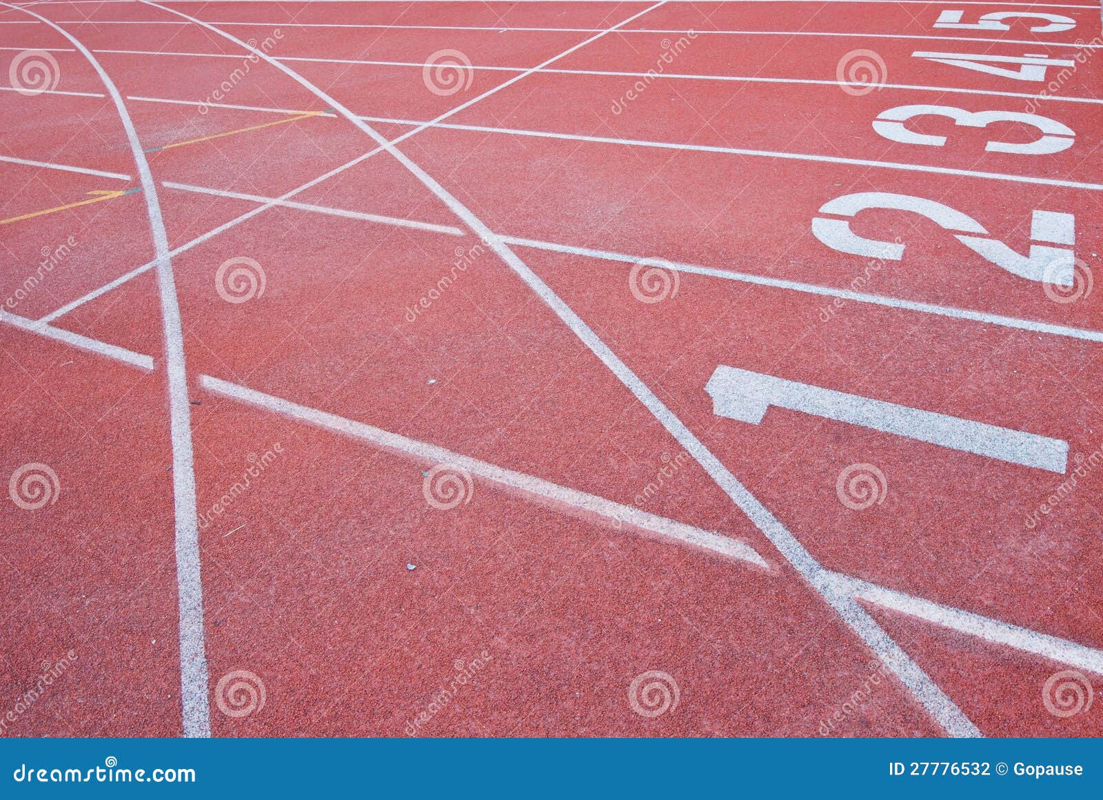 Athletics Track Lane Numbers Stock Photo Image of school, rubber