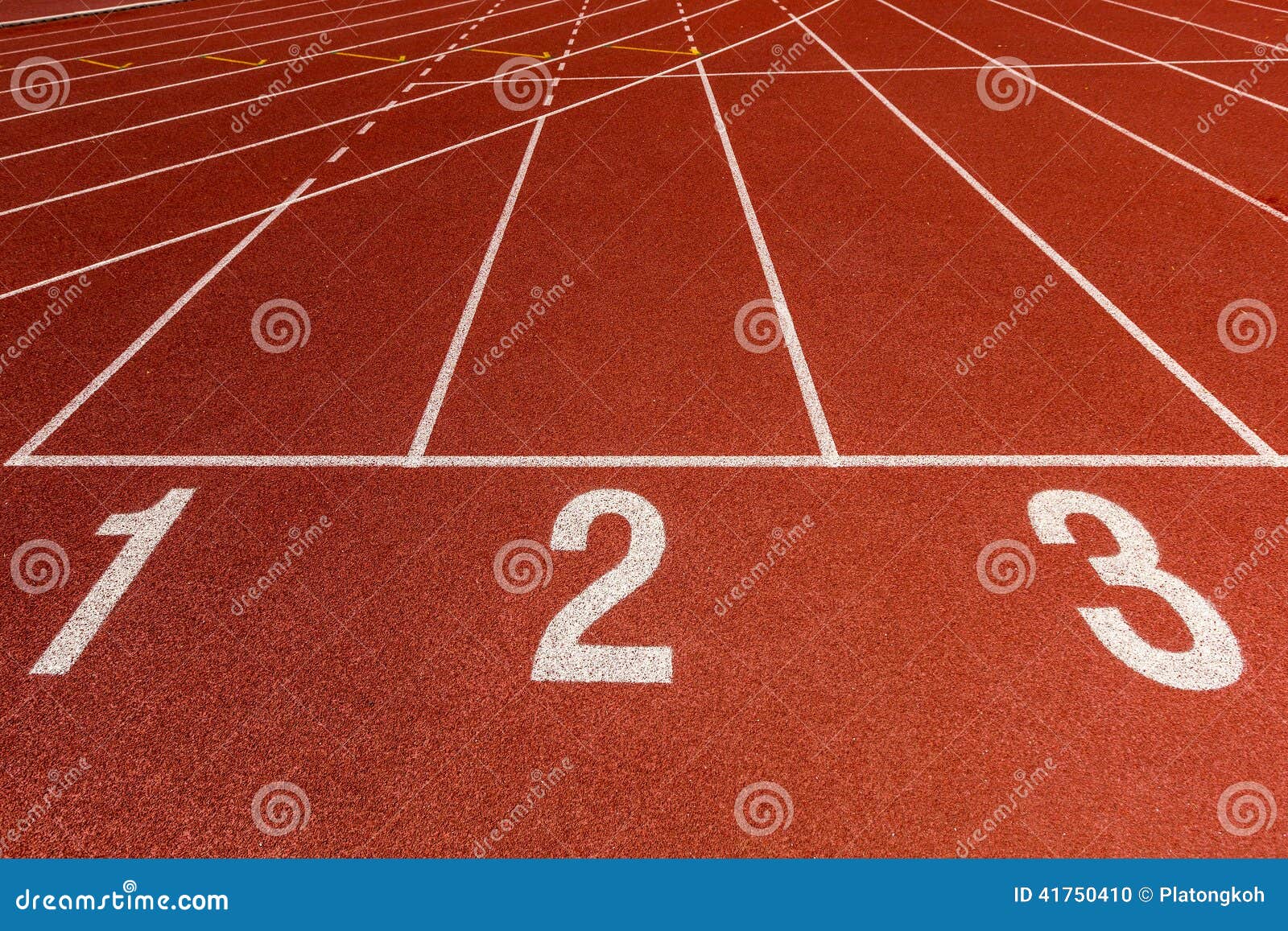 Athletics Track Lane Numbers Stock Photo Image of perspective