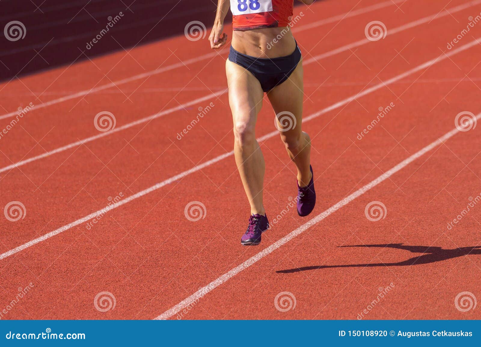 Athletics Woman Running on the Track Field Stock Photo Image of male