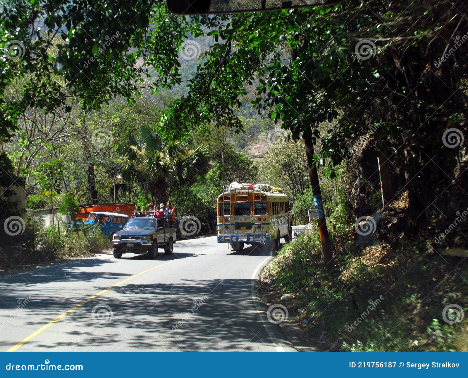 Atitlan, Guatemala 05 Mar 2011 the Highway PanAmerican in Guatemala