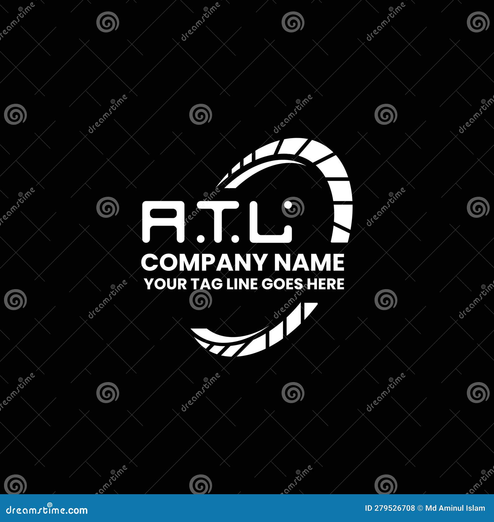 atl letter logo creative  with  graphic,