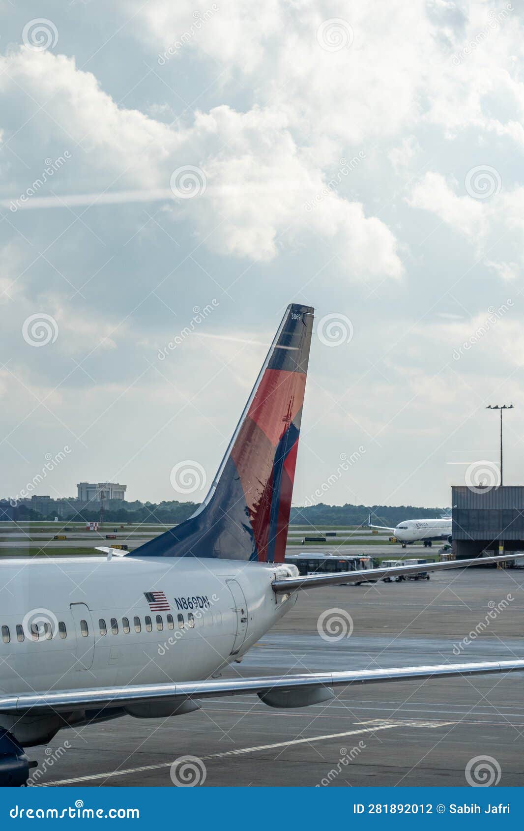Atlanta, GA 632023 Delta Airplane Tail Editorial Photography