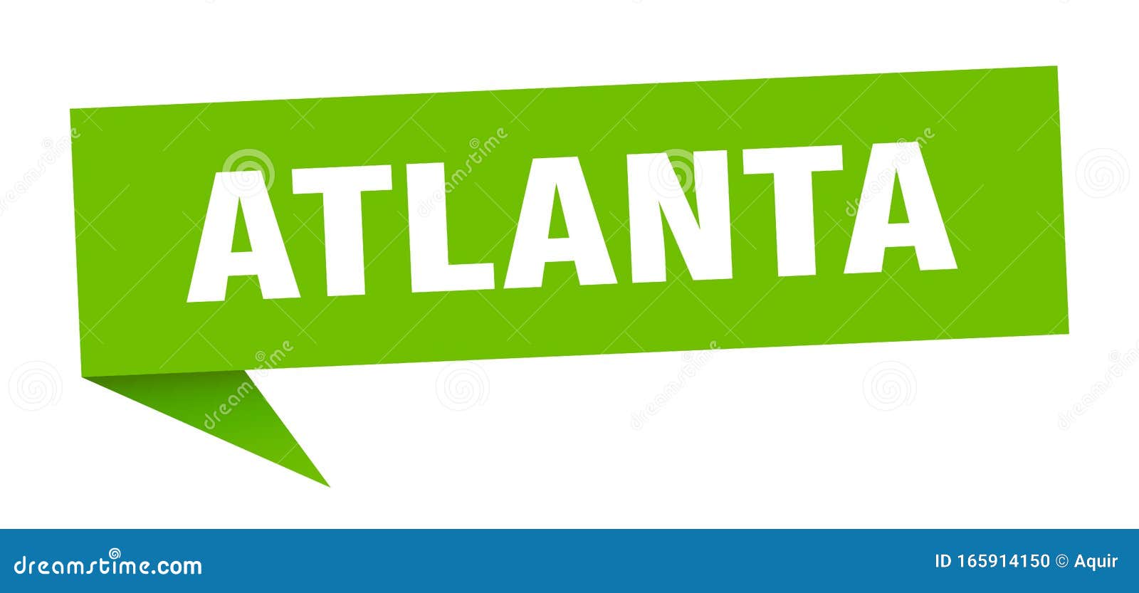 Atlanta Sticker. Atlanta Signpost Pointer Sign Stock Vector