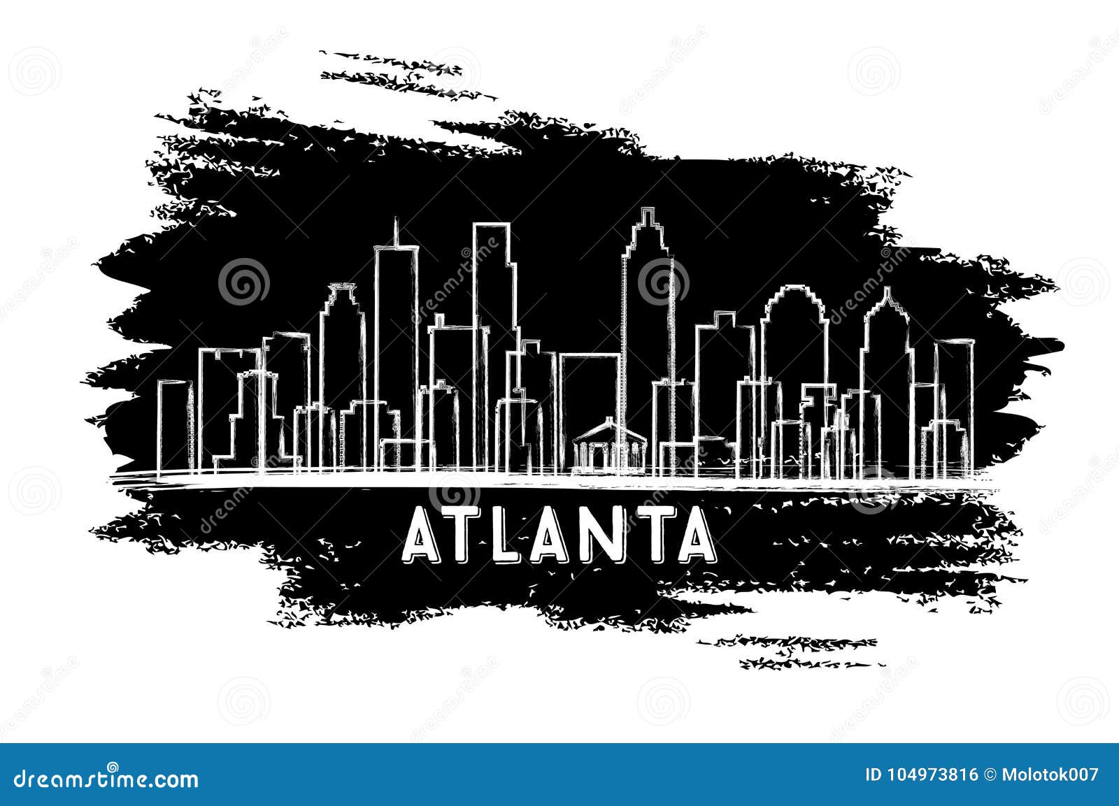 Featured image of post Silhouette Atlanta Skyline Drawing Atlanta georgia city skyline silhouette black background