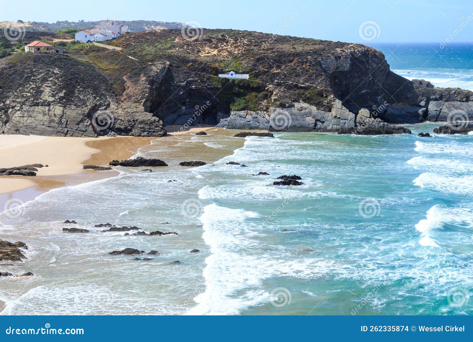 atlantic ocean coast, zambujeira do mar, portugal