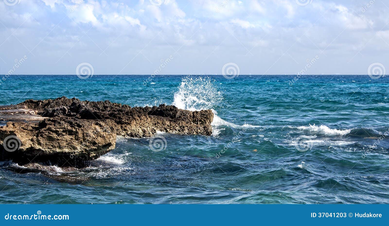 Atlantic Ocean from a Mexican Resort Stock Image Image of colorful