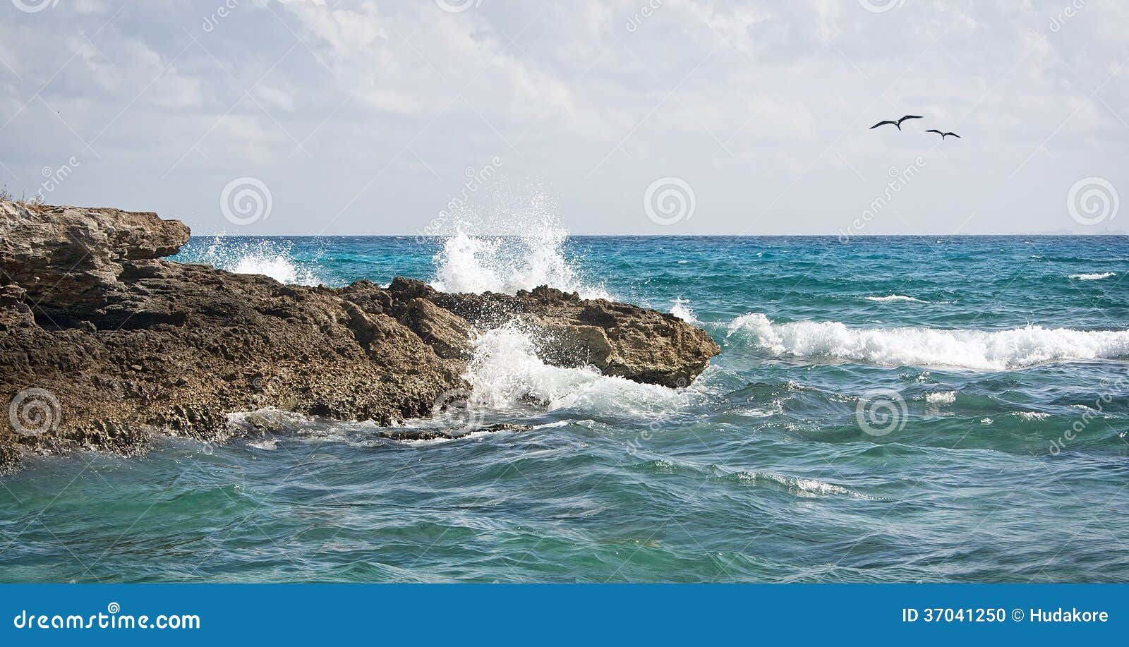 Atlantic Ocean from a Mexican Resort Stock Photo Image of tropic
